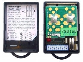 Handsender: ANSONIC SF 433-2 mini Gamma 1 434.075 MHz gruppe A-C mit 2 Tasten