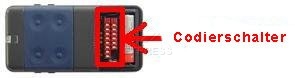 Handsender: CARDIN S438-TX4 mit 4 Tasten