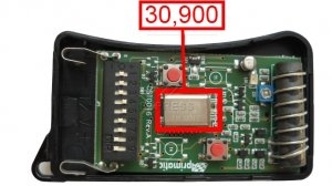 Handsender: APRIMATIC TG2M 30.900 MHz mit 2 Tasten