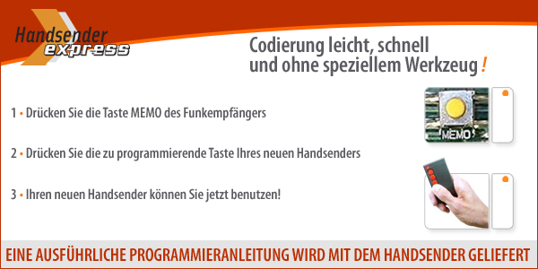 Einen neuen einlernbaren Handsender codieren