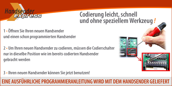 Einen neuen Handsender mit Schaltern codieren